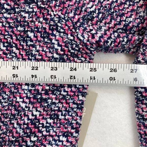 Chico's Cardigan Sweater Structured Notch Collar Women's 4 Raspberry Knit‎ Heavy - Picture 9 of 14